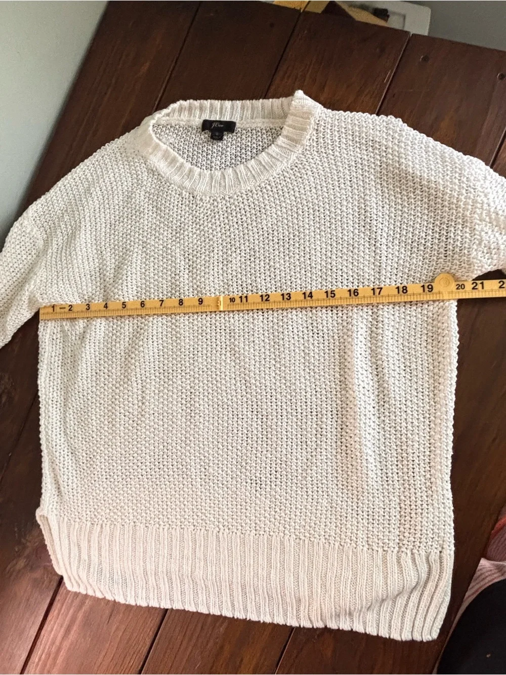 J. Crew Open Knit Sweater Oversized SZ SM Beachy Preppy